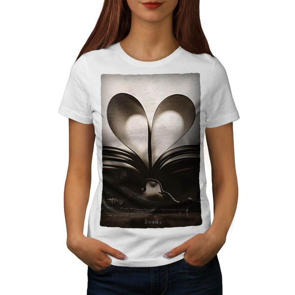 Love Book Symbol Womens T-Shirt