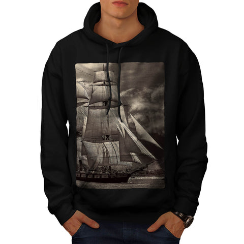 Retro Sailboat Mens Hoodie