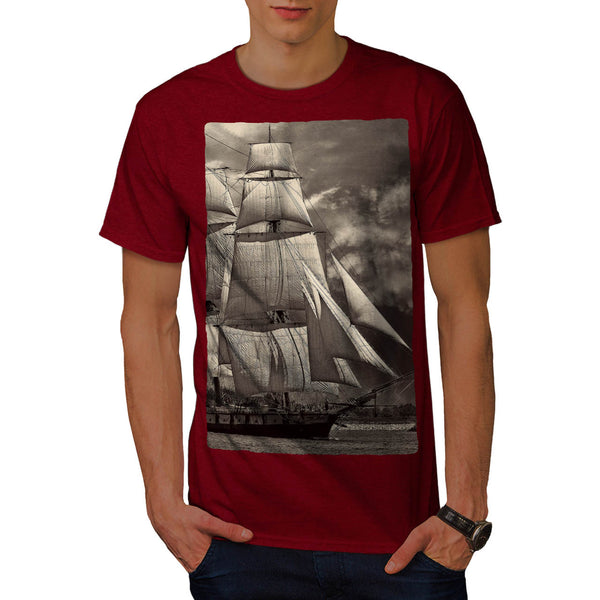 Retro Sailboat Mens T-Shirt