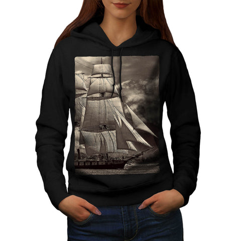 Retro Sailboat Womens Hoodie