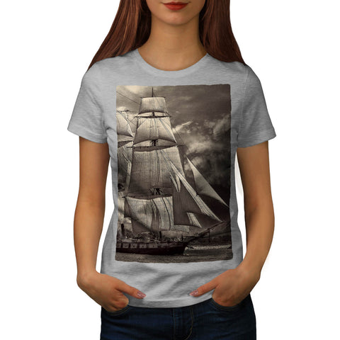Retro Sailboat Womens T-Shirt