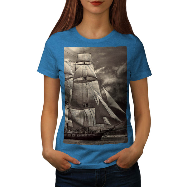 Retro Sailboat Womens T-Shirt