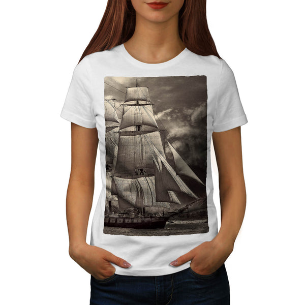 Retro Sailboat Womens T-Shirt