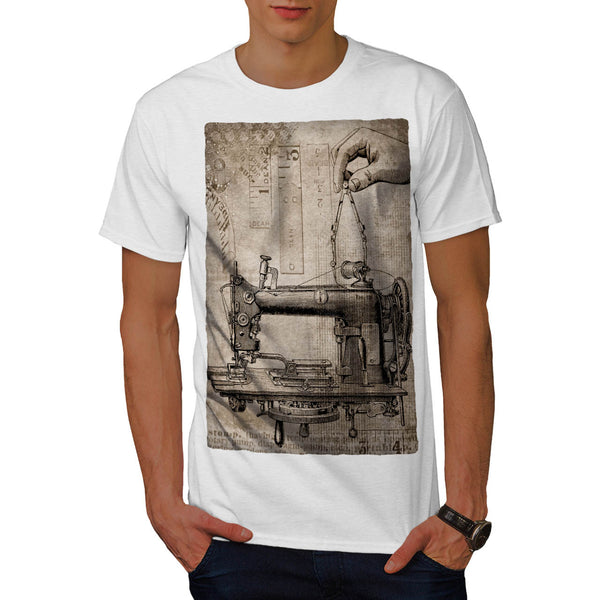 Sewing Machine Retro Mens T-Shirt