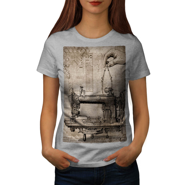 Sewing Machine Retro Womens T-Shirt