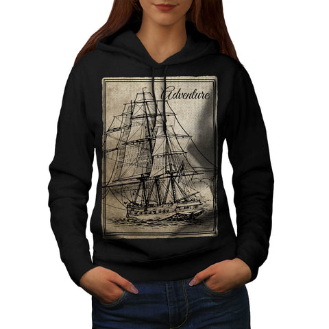 Old Classic Sailboat Womens Hoodie