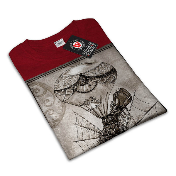 Retro Flying Machine Womens T-Shirt