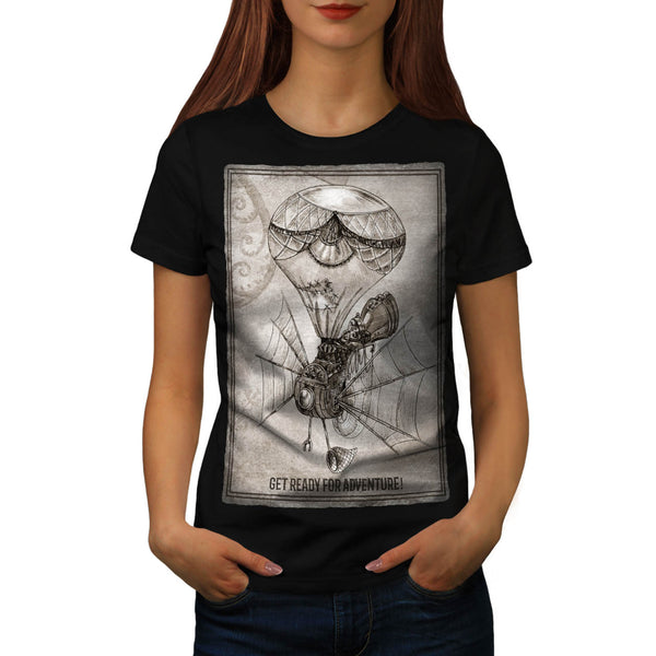 Retro Flying Machine Womens T-Shirt