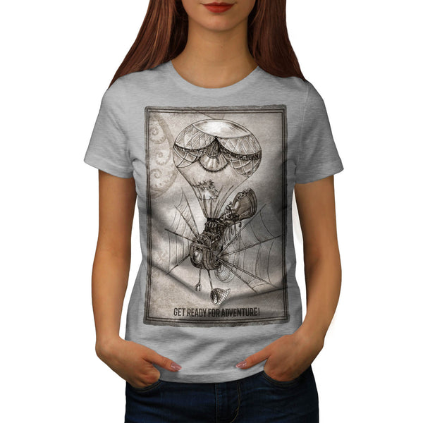 Retro Flying Machine Womens T-Shirt