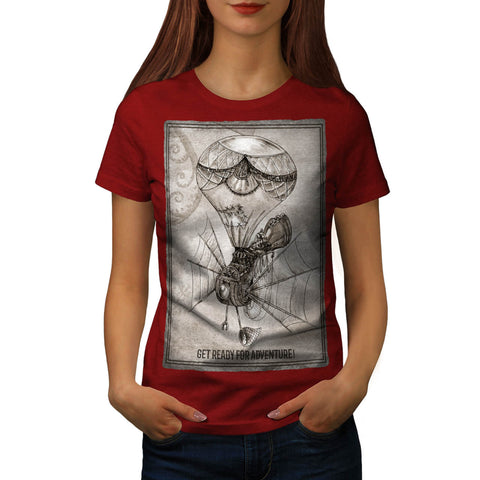 Retro Flying Machine Womens T-Shirt