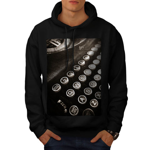Retro Typewriter Mens Hoodie