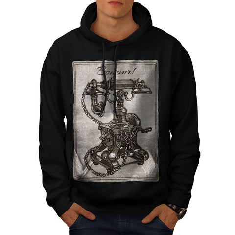 Old School Telephone Mens Hoodie