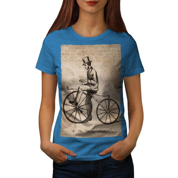 Man On Bicycle Womens T-Shirt