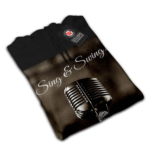 Old Retro Microphone Mens Hoodie