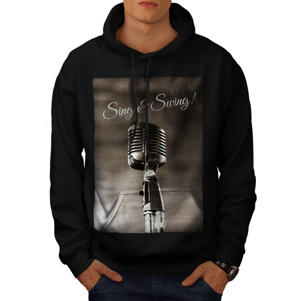 Old Retro Microphone Mens Hoodie