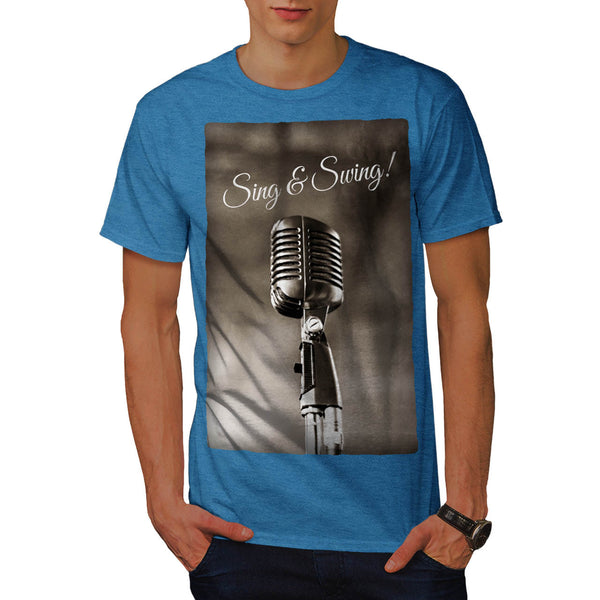 Old Retro Microphone Mens T-Shirt
