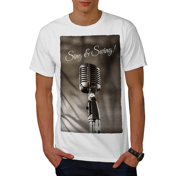 Old Retro Microphone Mens T-Shirt