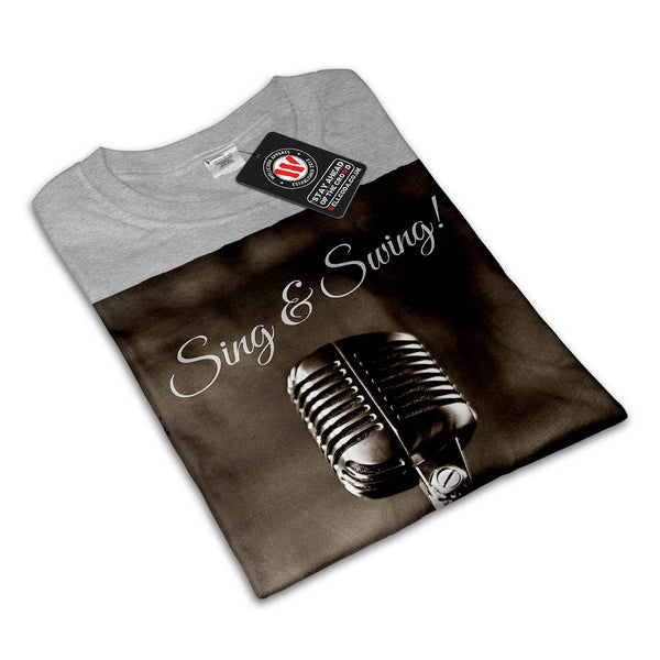 Old Retro Microphone Womens T-Shirt