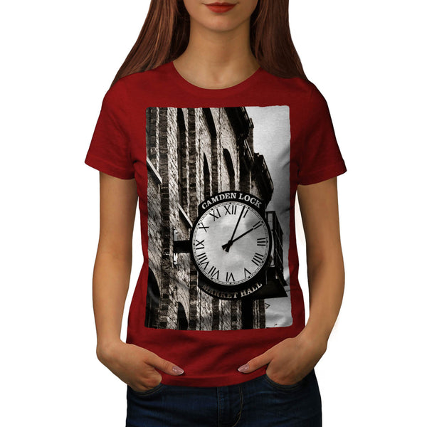 Vintage City Clock Womens T-Shirt