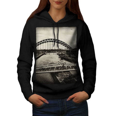 Retro City Bridge Womens Hoodie