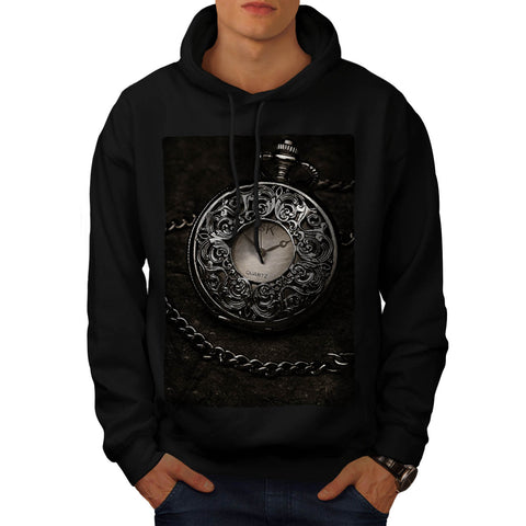 Old Retro Clock Mens Hoodie