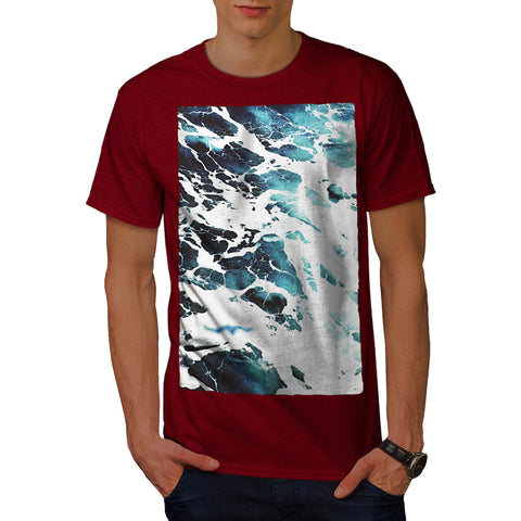 Dark Deep Blue Sea Mens T-Shirt