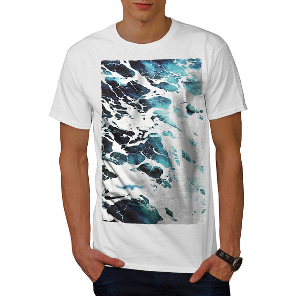 Dark Deep Blue Sea Mens T-Shirt