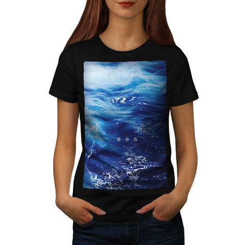 Beautiful Blue Sea Womens T-Shirt