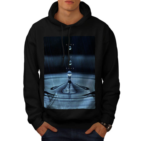 Fresh Rain Drops Mens Hoodie