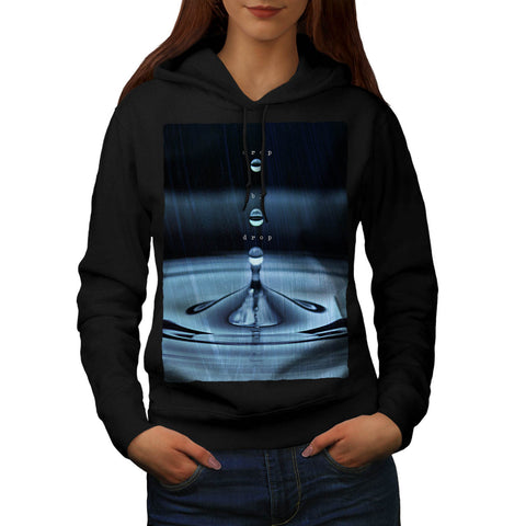 Fresh Rain Drops Womens Hoodie