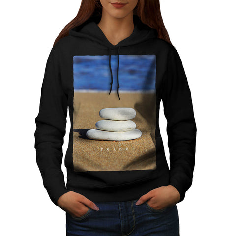 Relax Sandy Beach Womens Hoodie