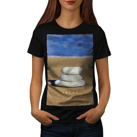 Relax Sandy Beach Womens T-Shirt