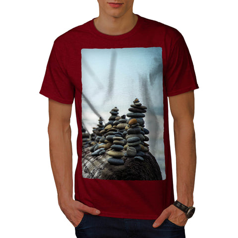 Beach Pebble Chill Mens T-Shirt