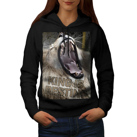 Jungle King Is Resting Womens Hoodie