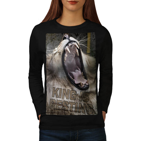 Jungle King Is Resting Womens Long Sleeve T-Shirt