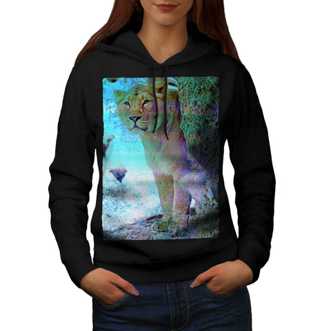 Jungle Cat Queen Look Womens Hoodie