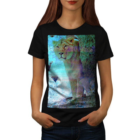 Jungle Cat Queen Look Womens T-Shirt