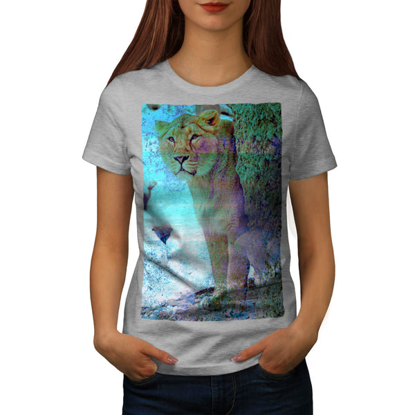 Jungle Cat Queen Look Womens T-Shirt