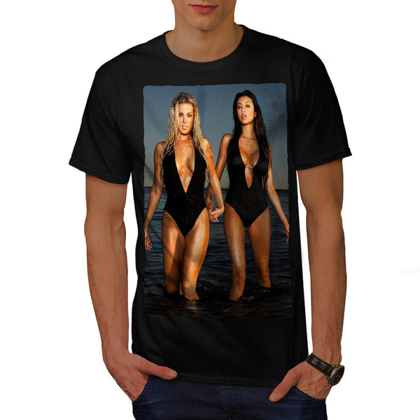 Sexy Teen Girls Mens T-Shirt