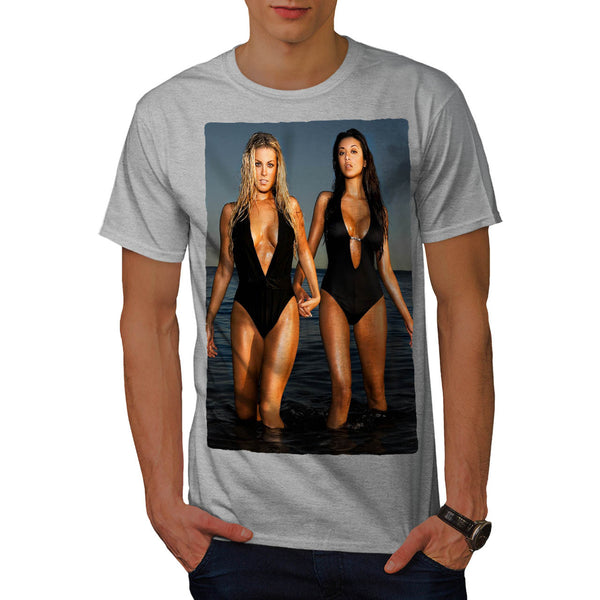 Sexy Teen Girls Mens T-Shirt