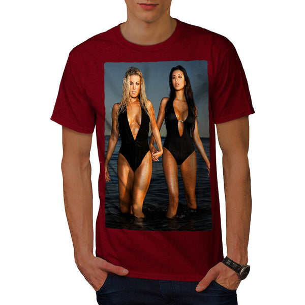 Sexy Teen Girls Mens T-Shirt