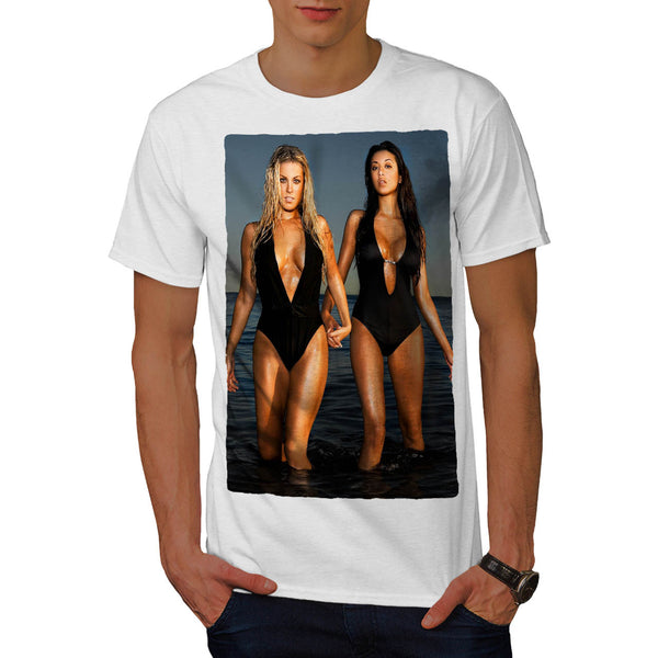 Sexy Teen Girls Mens T-Shirt