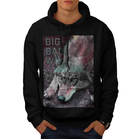 Look Of Big Bad Wolf Mens Hoodie