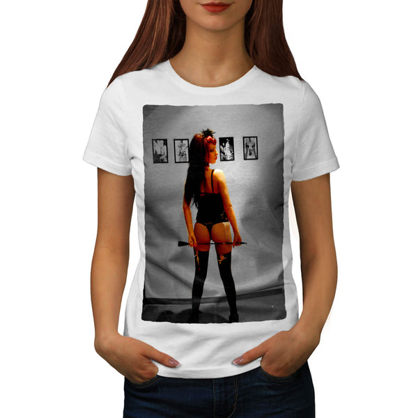 Dominatrix Redhead Womens T-Shirt