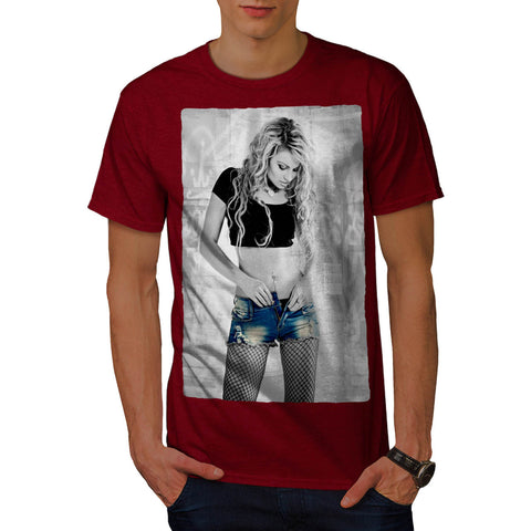 Blond In Blue Jeans Mens T-Shirt