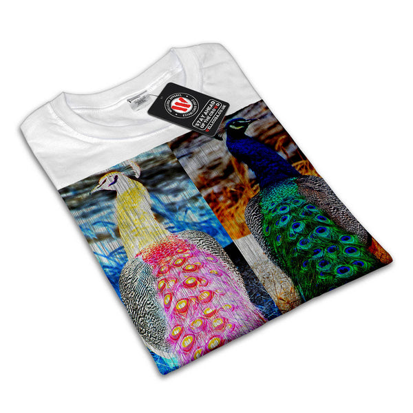 Colourful Peacock Tail Mens T-Shirt