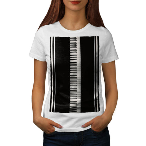 Piano Keyboard Womens T-Shirt