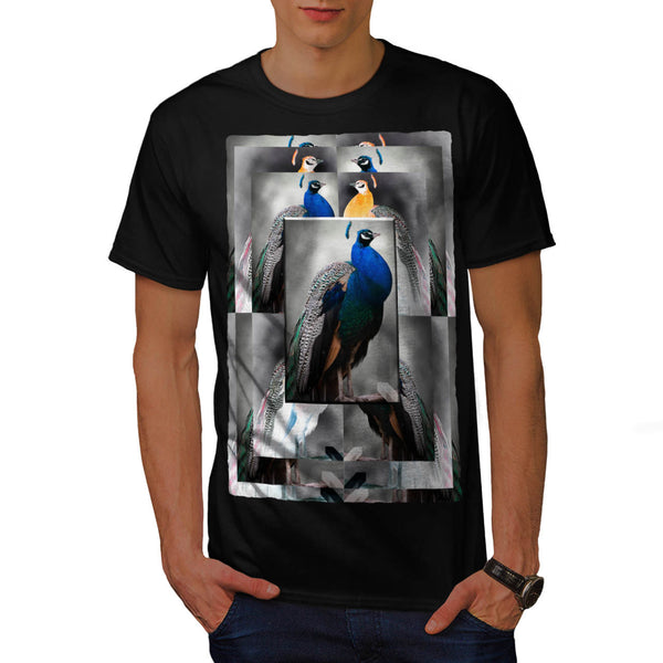 Collage Peacock Beauty Mens T-Shirt