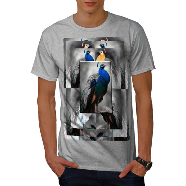 Collage Peacock Beauty Mens T-Shirt