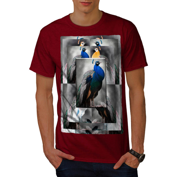 Collage Peacock Beauty Mens T-Shirt